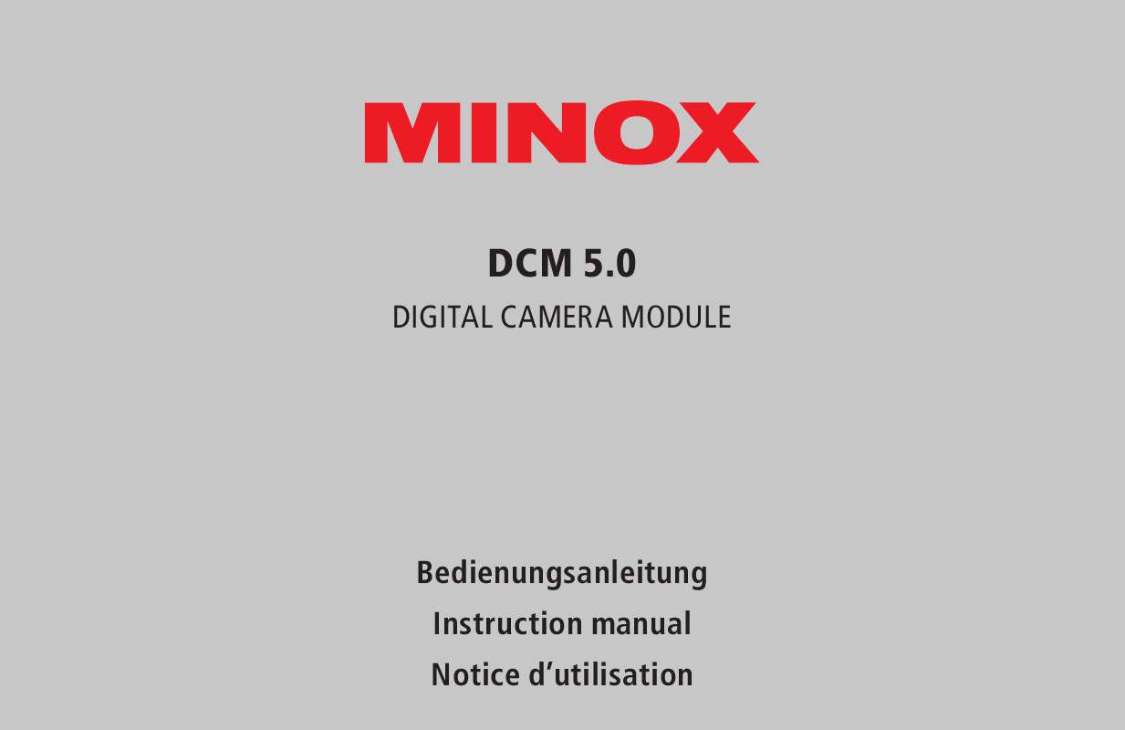 Guide utilisation MINOX DCM 5.0  de la marque MINOX