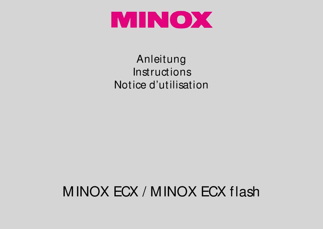 Guide utilisation MINOX EXC FLASH  de la marque MINOX