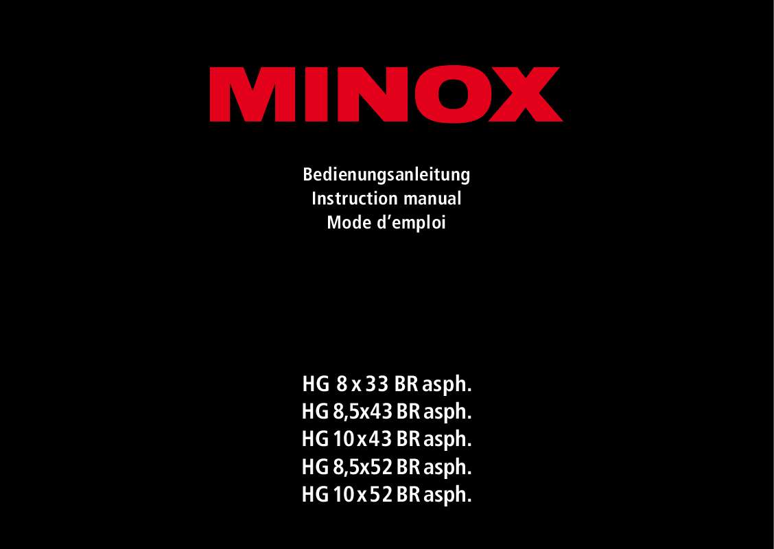 Guide utilisation MINOX HG 10X52 BR ASPH  de la marque MINOX