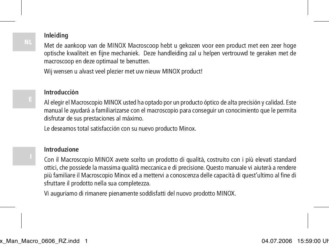 Guide utilisation MINOX MS 8X25  de la marque MINOX