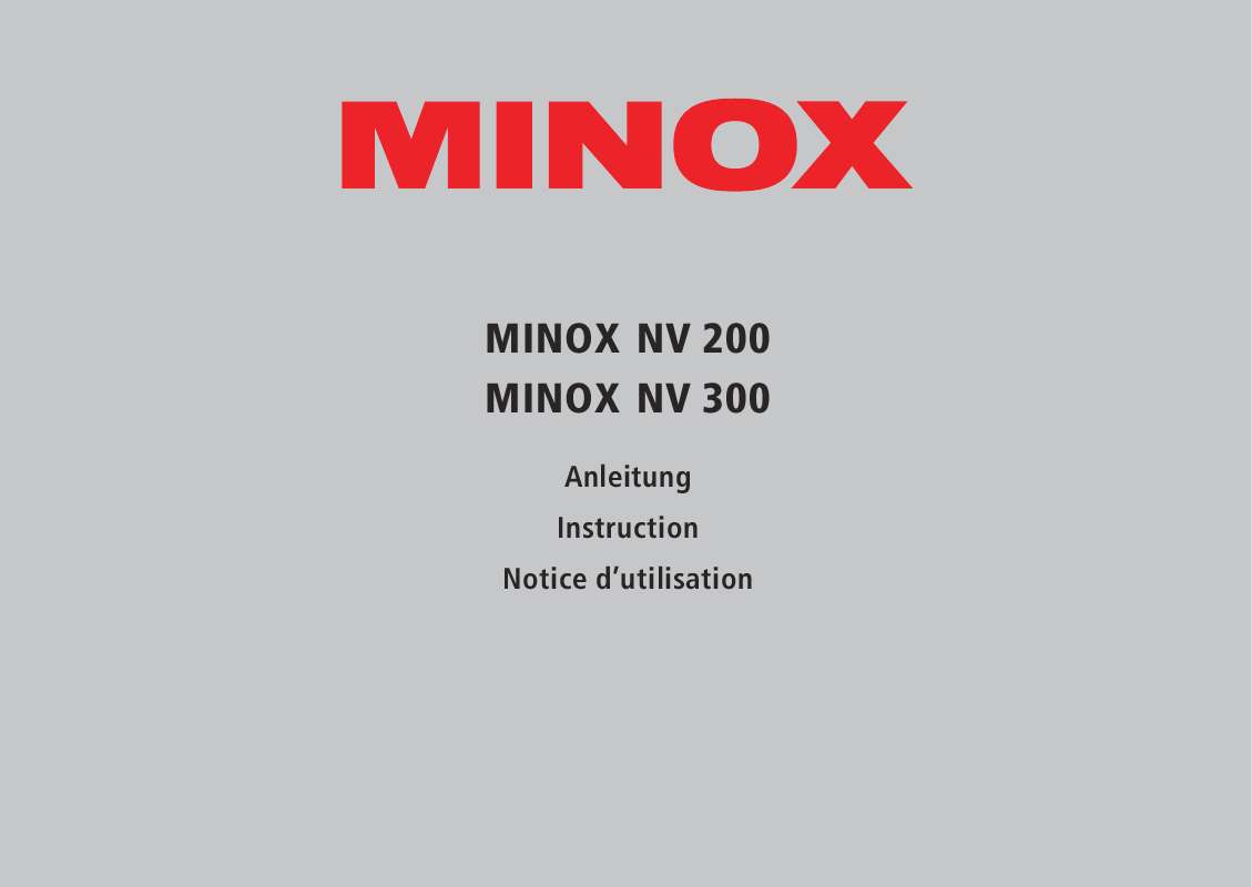 Guide utilisation MINOX NV 200  de la marque MINOX