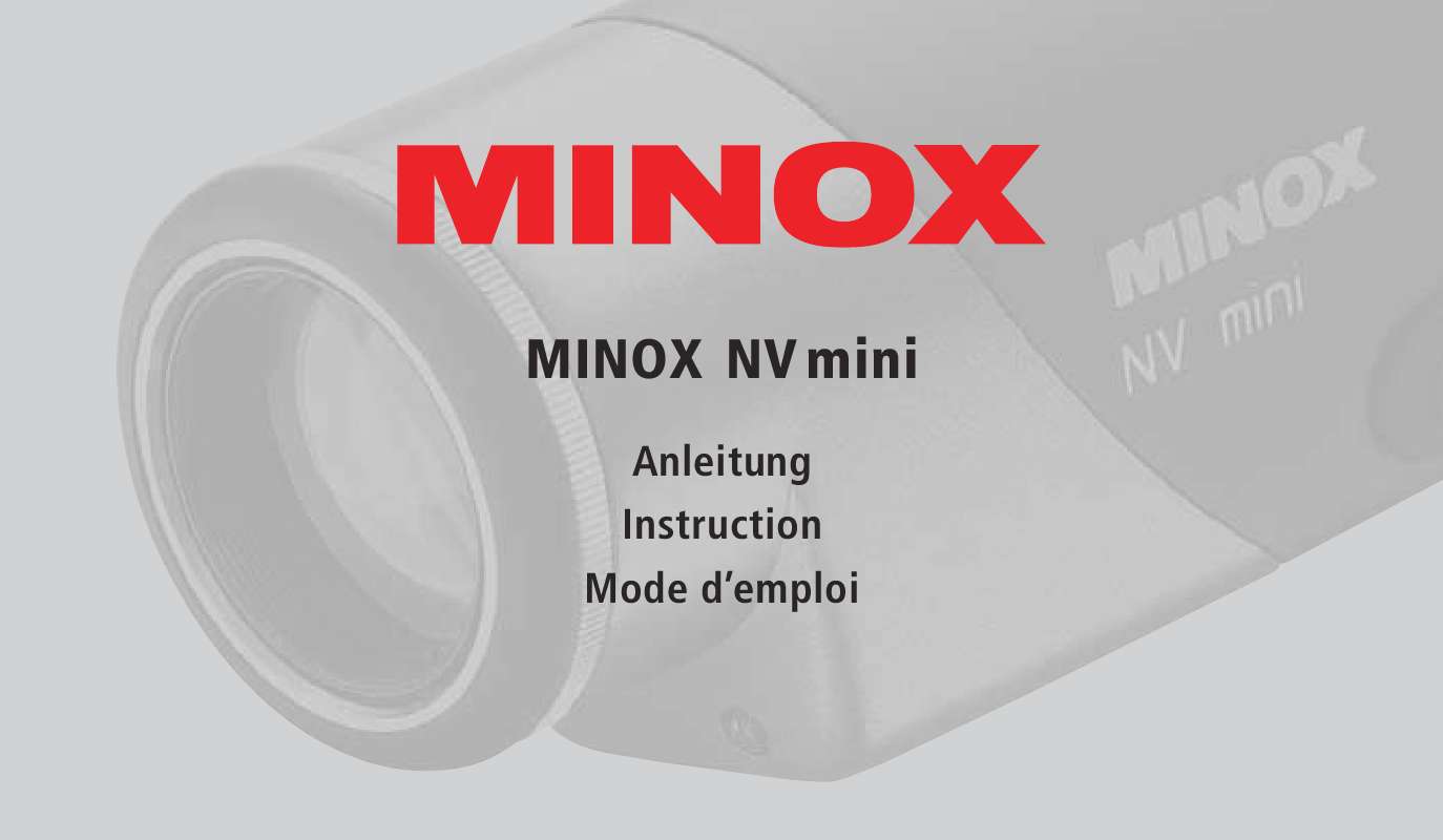 Guide utilisation MINOX NV MINI  de la marque MINOX