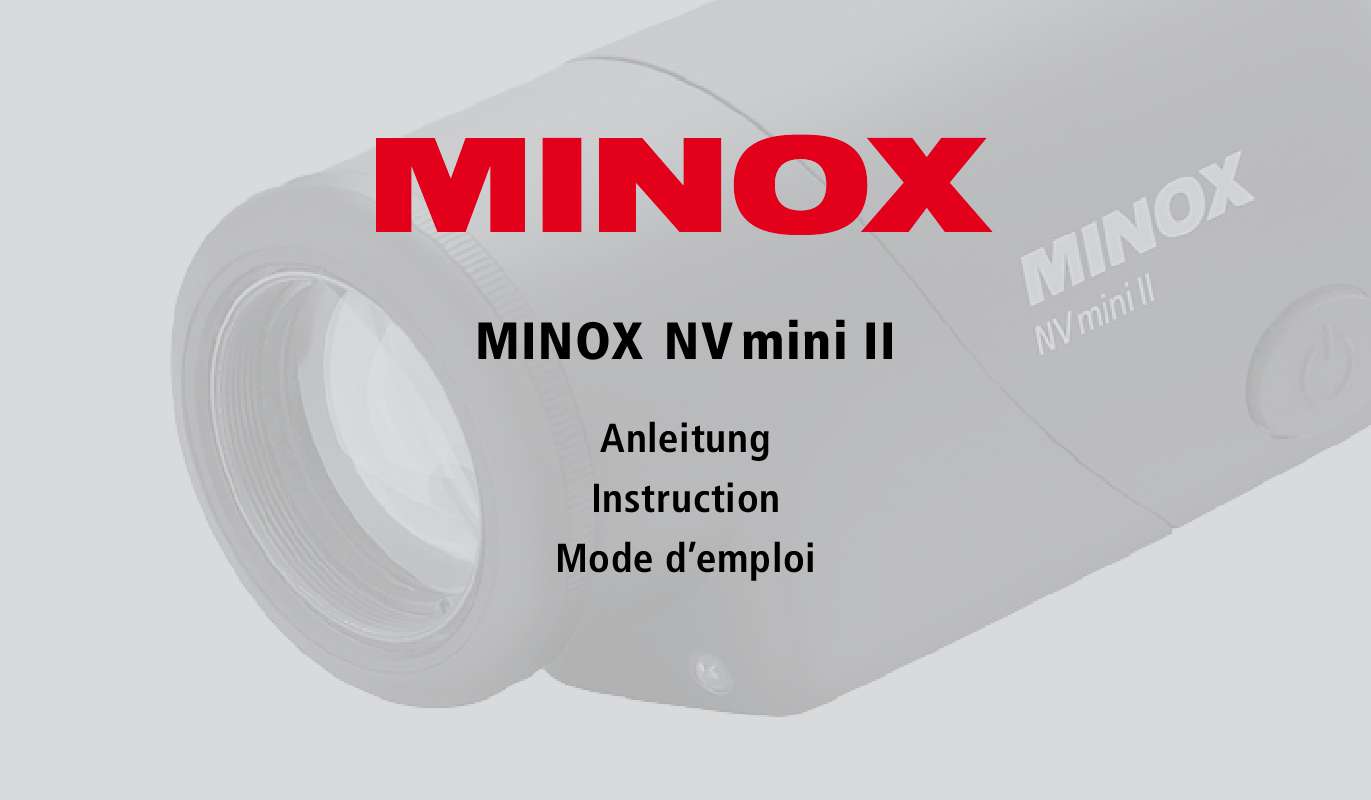 Guide utilisation MINOX NV MINI II  de la marque MINOX