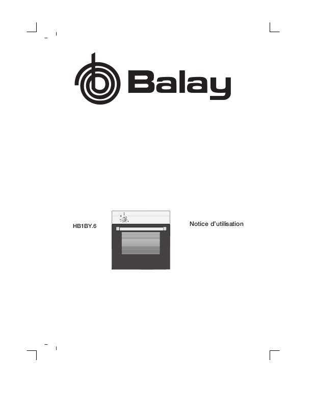 Guide utilisation BALAY HB1BY56 de la marque BALAY