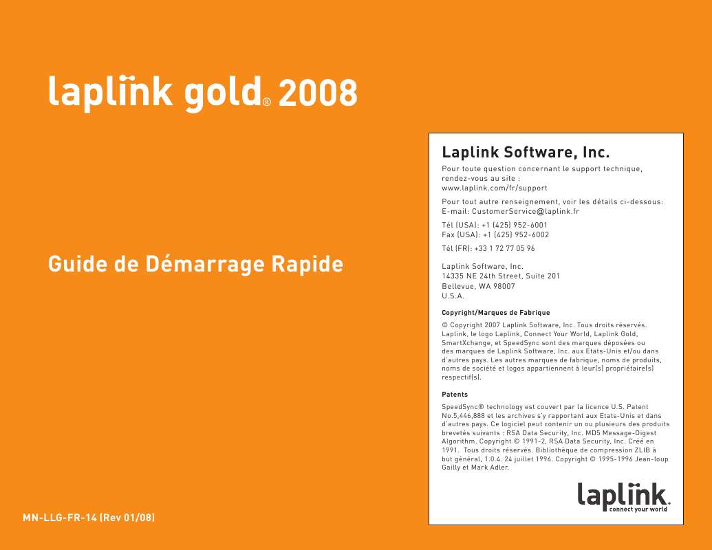 Guide utilisation  LAPLINK GOLD 2008  de la marque LAPLINK