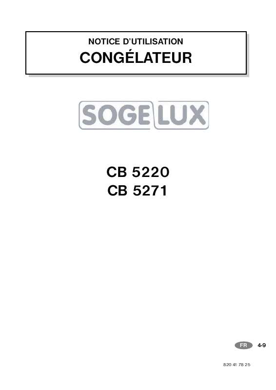 Guide utilisation  SOG CB5220  de la marque SOG