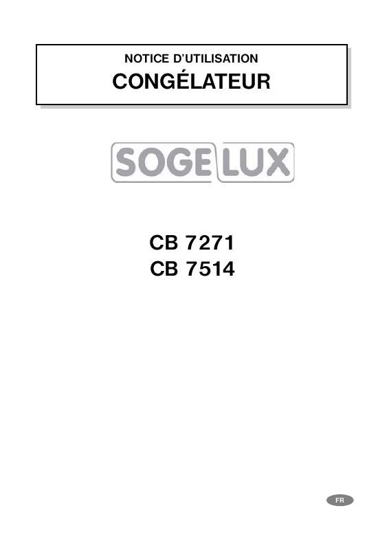 Guide utilisation  SOG CB7514  de la marque SOG