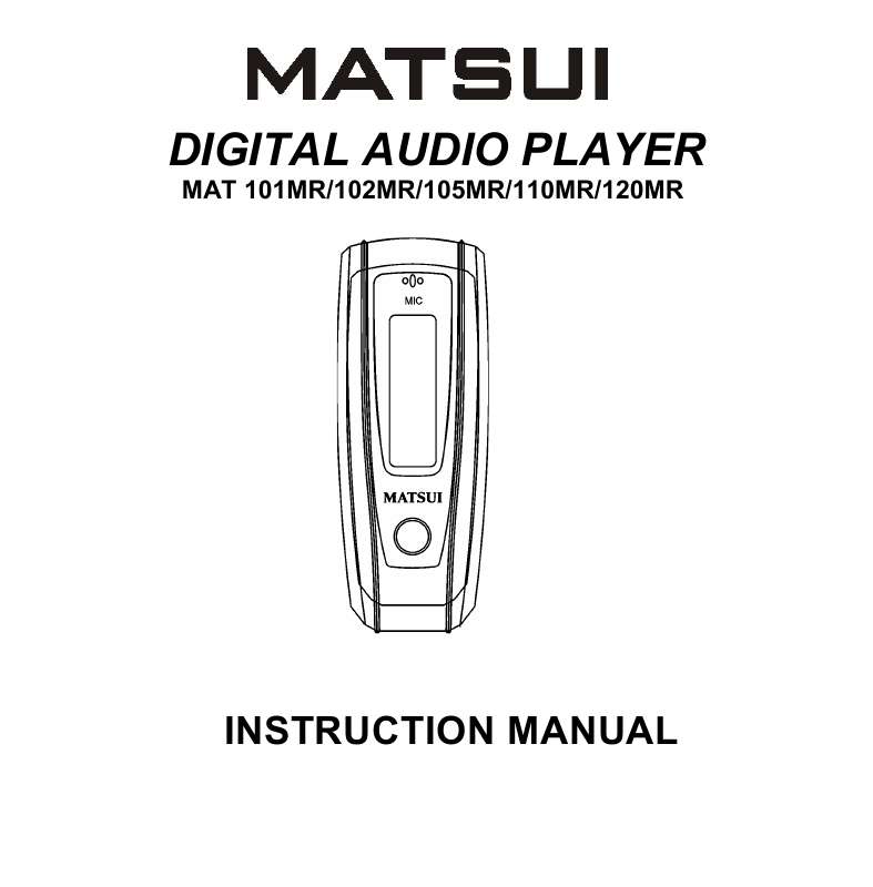 Guide utilisation MATSUI MAT 101MR  de la marque MATSUI