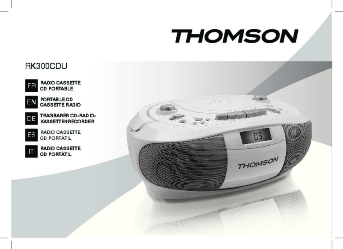 Guide utilisation THOMSON RK300CDU  de la marque THOMSON