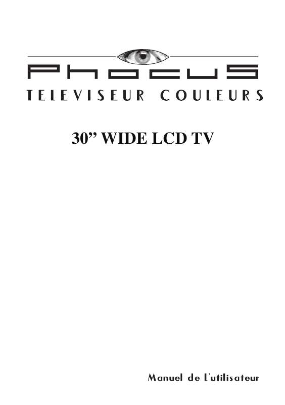 Guide utilisation  PHOCUS LCD 30 WMS  de la marque PHOCUS