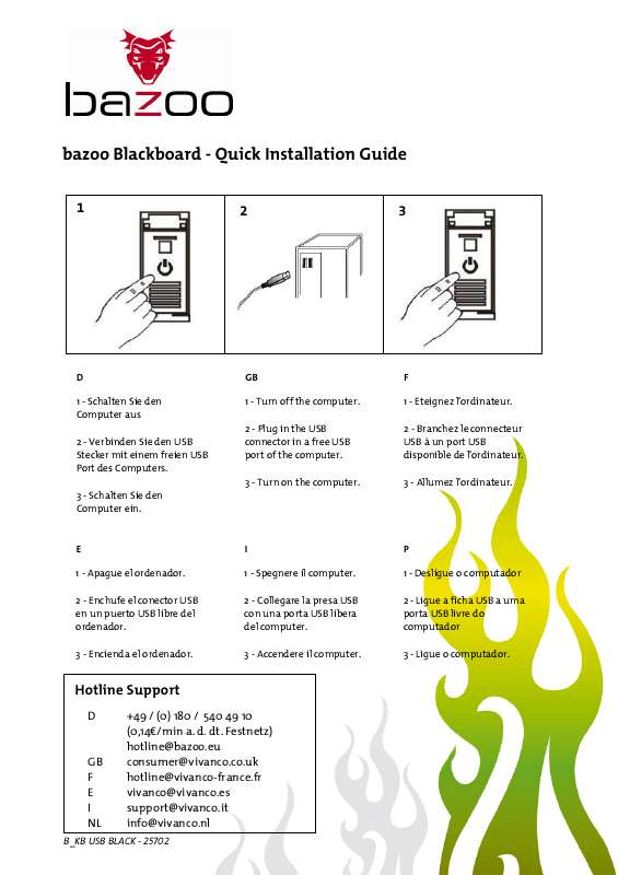 Guide utilisation  BAZOO BLACKBOARD  de la marque BAZOO