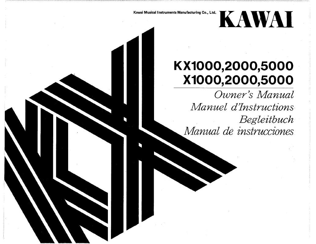 Guide utilisation  KAWAI KX1000  de la marque KAWAI
