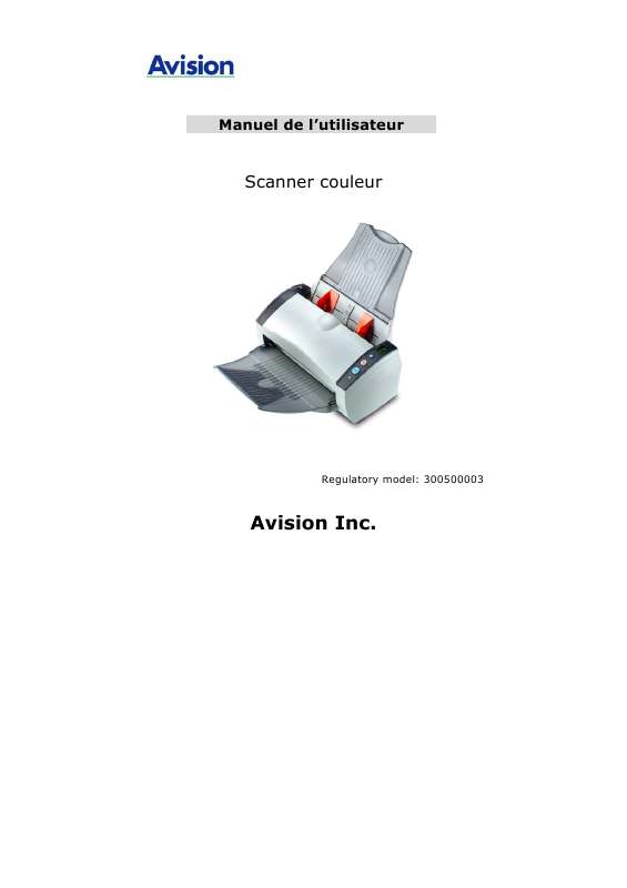 Guide utilisation  AVISION AV220C2  de la marque AVISION