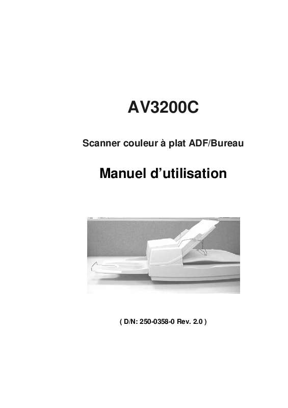 Guide utilisation  AVISION AV3200C  de la marque AVISION
