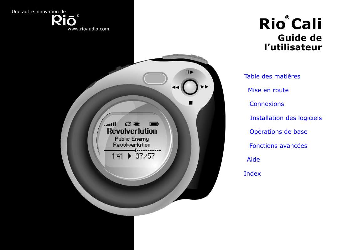 Guide utilisation RIO CALI  de la marque RIO