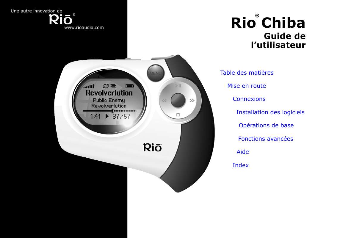 Guide utilisation RIO CHIBA  de la marque RIO