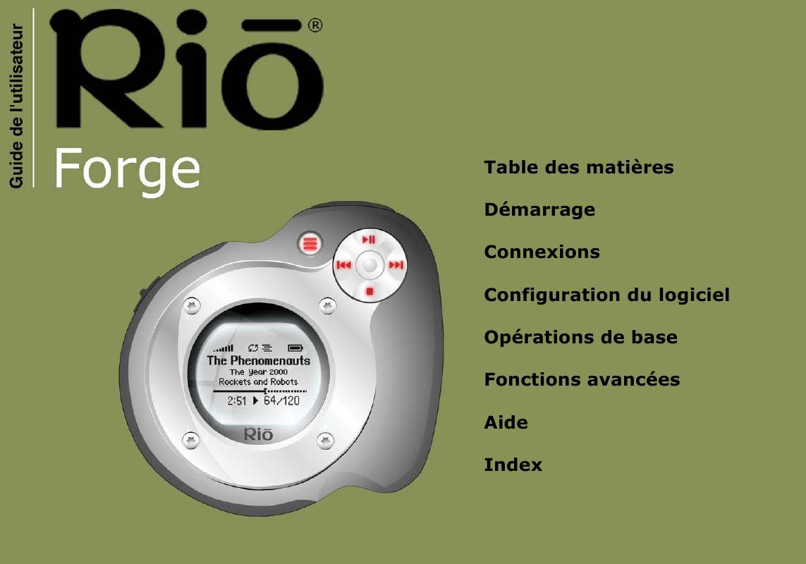 Guide utilisation RIO FORGE  de la marque RIO