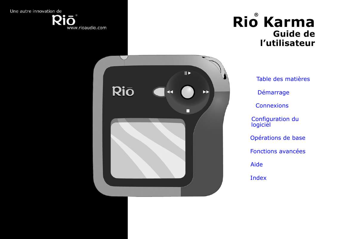 Guide utilisation RIO KARMAPDF  de la marque RIO