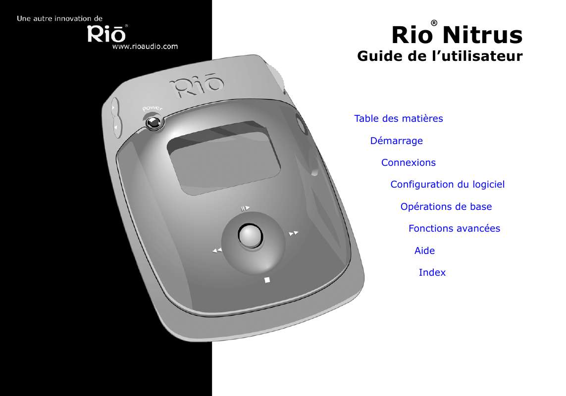 Guide utilisation RIO NITRUS  de la marque RIO