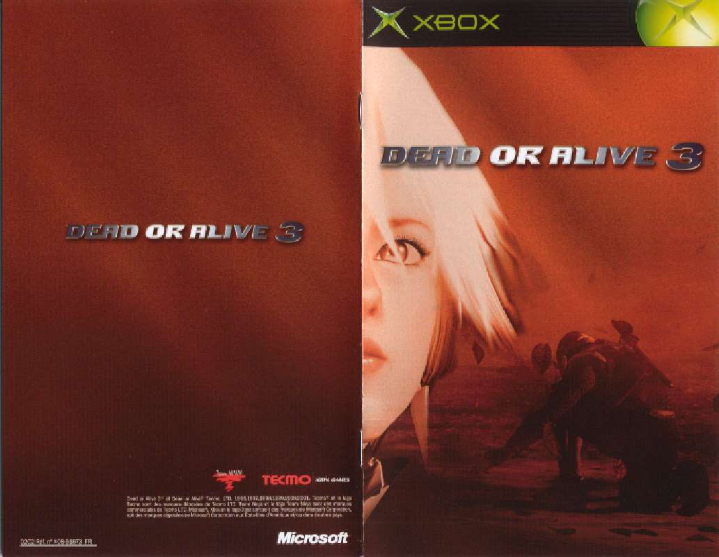 Guide utilisation  GAMES MICROSOFT XBOX DEAD OR ALIVE 3  de la marque GAMES MICROSOFT XBOX