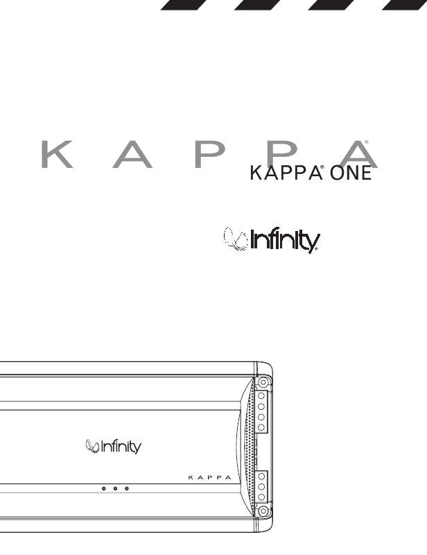 Guide utilisation INFINITY KAPPA ONE  de la marque INFINITY