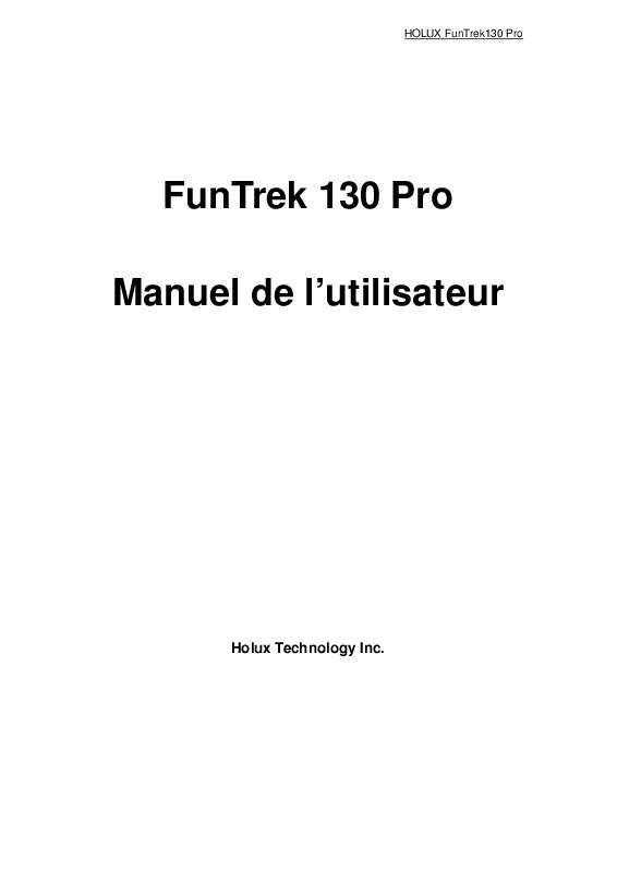 Guide utilisation HOLUX FUNTREK130 PRO  de la marque HOLUX