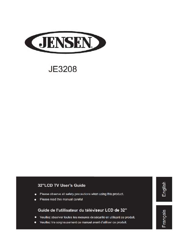 Guide utilisation  JENSEN VOYAGER JE3208  de la marque JENSEN VOYAGER