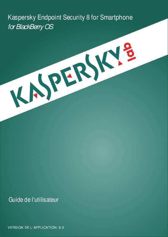 Guide utilisation  KASPERSKY LAB ENDPOINT SECURITY 8  de la marque KASPERSKY LAB