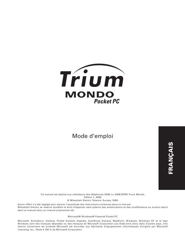 Guide utilisation TRIUM MONDO  de la marque TRIUM