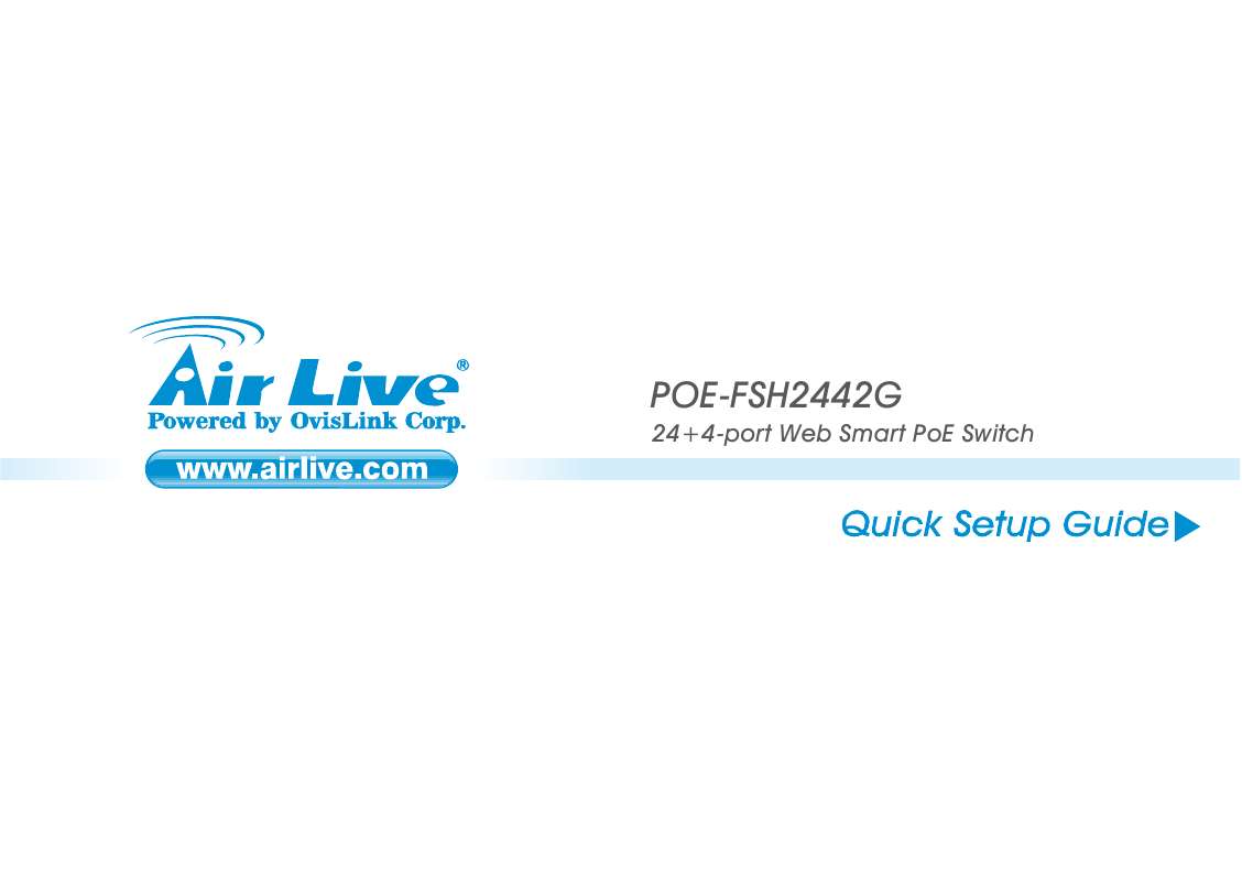 Guide utilisation  AIRLIVE POE-FSH2442G  de la marque AIRLIVE