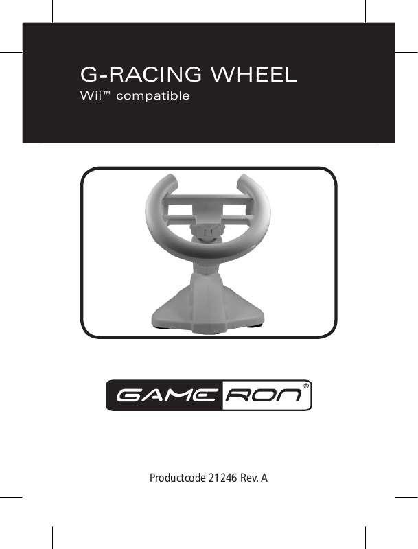 Guide utilisation  AWG G-RACING WHEEL FOR WII  de la marque AWG