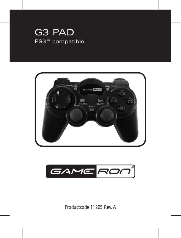 Guide utilisation  AWG G3 PAD FOR PS3  de la marque AWG