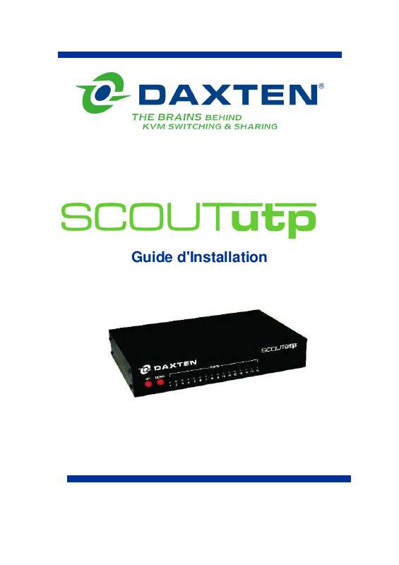 Guide utilisation  DAXTEN SCOUT UTP  de la marque DAXTEN