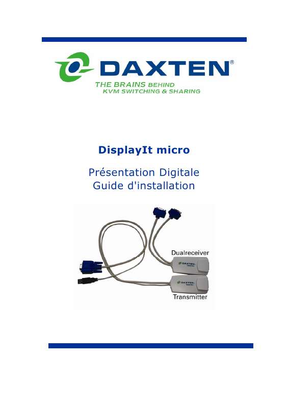 Guide utilisation  DAXTEN DISPLAYIT MICRO  de la marque DAXTEN