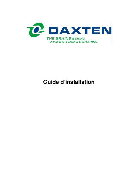 Guide utilisation  DAXTEN SCOUTKVM  de la marque DAXTEN