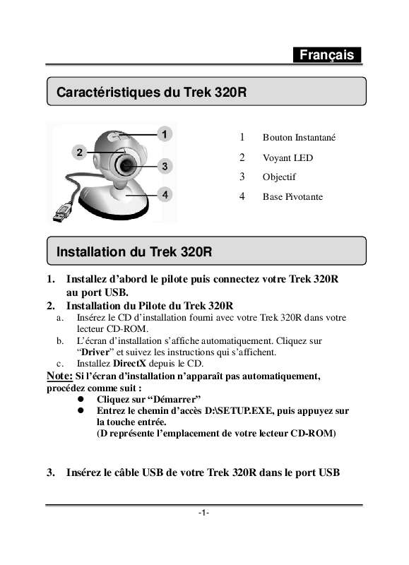 Guide utilisation  GENUIS TREK 320R  de la marque GENUIS