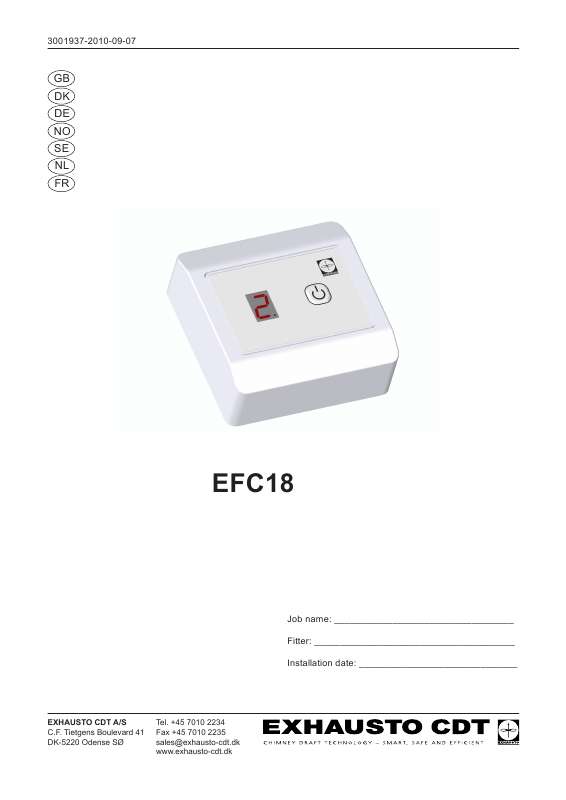 Guide utilisation  EXHAUSTO EFC18  de la marque EXHAUSTO