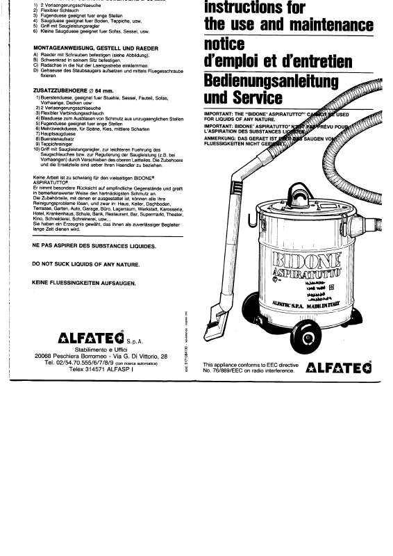 Guide utilisation ALFATEC A58 de la marque ALFATEC