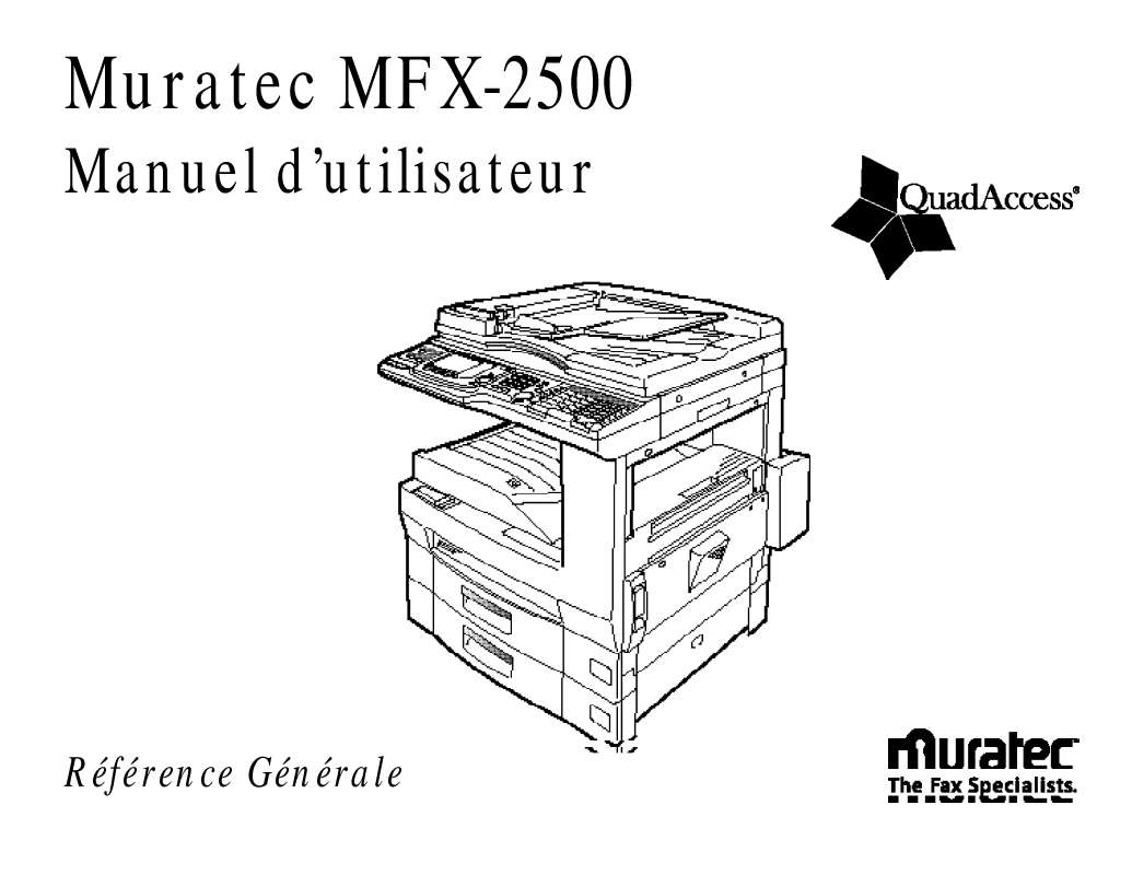 Guide utilisation  MURATEC MFX-2500  de la marque MURATEC