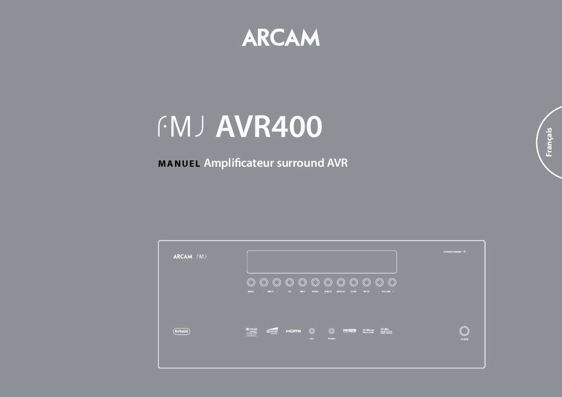 Guide utilisation  ARCAM FMJ AVR400  de la marque ARCAM