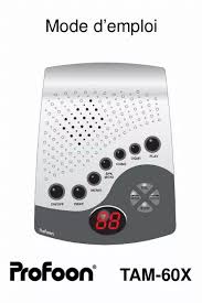 Notice PROFOON TAM-60X Interphone