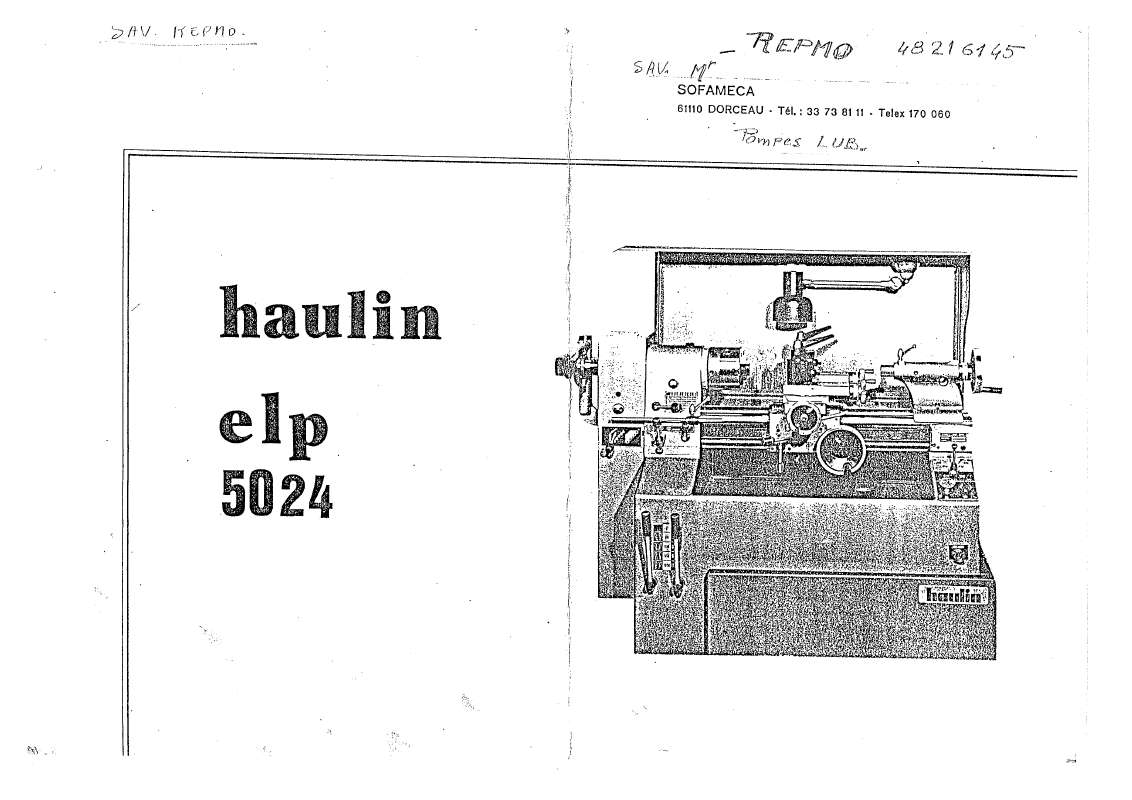 Guide utilisation  HAULIN ELP 5024  de la marque HAULIN