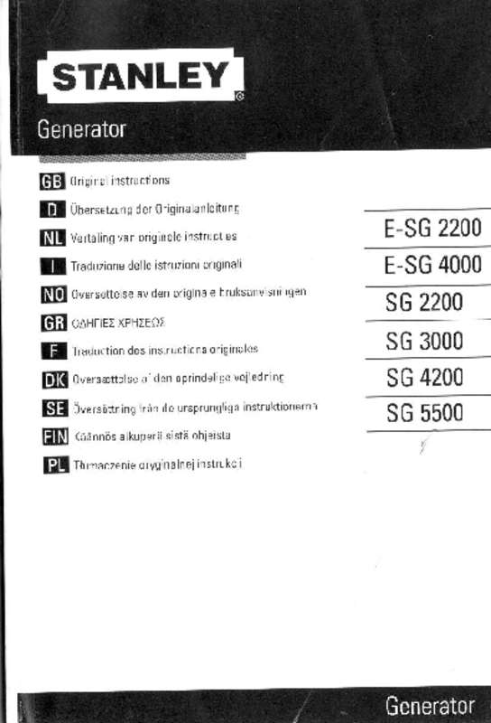 Guide utilisation STANLEY E-SG 2200  de la marque STANLEY