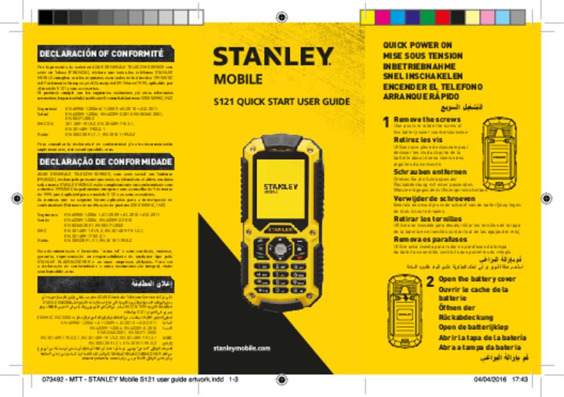 Guide utilisation STANLEY S121  de la marque STANLEY