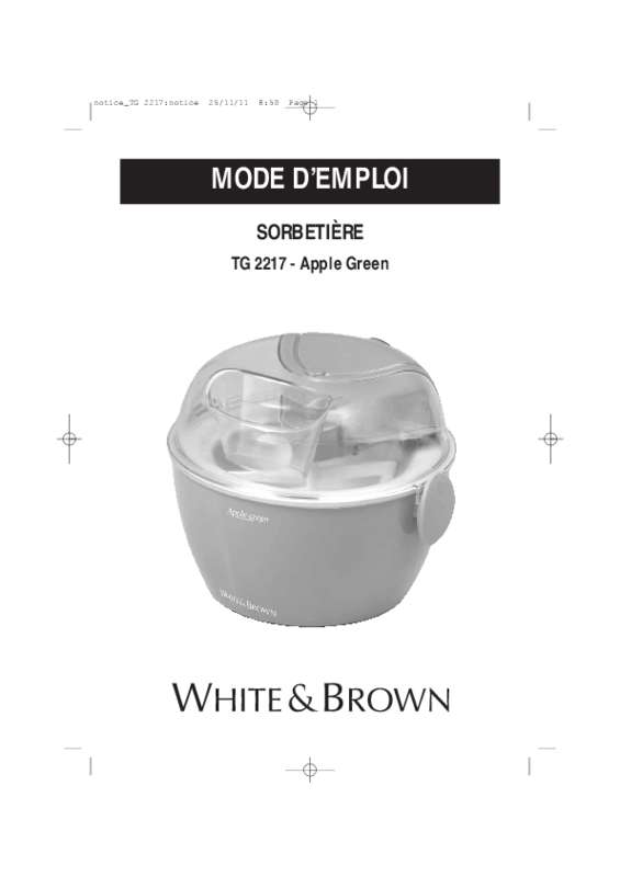 Guide utilisation WHITE BROWN TG 2217  de la marque WHITE BROWN