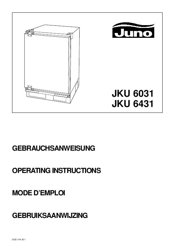 Guide utilisation  JUNO JKU6431  de la marque JUNO