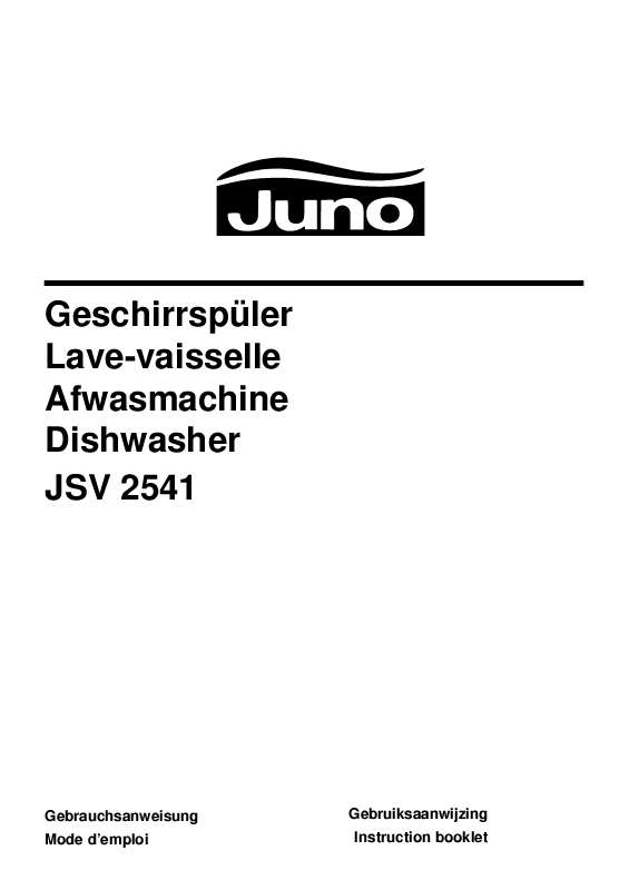 Guide utilisation  JUNO JSV2541  de la marque JUNO
