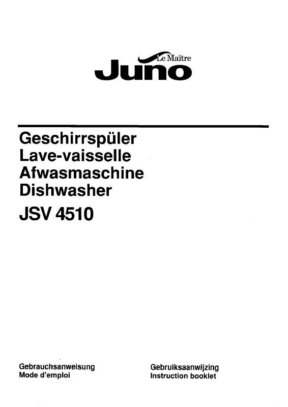 Guide utilisation  JUNO JSV4510  de la marque JUNO