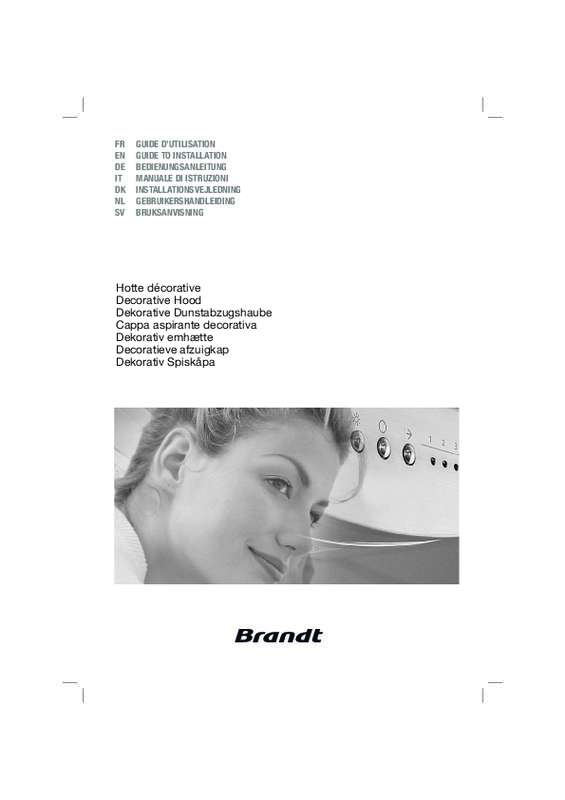 Guide utilisation BRANDT AD 1006X & AD 1006 X de la marque BRANDT