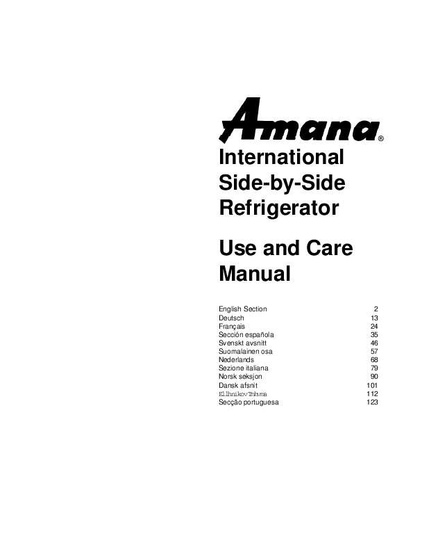 Guide utilisation AMANA SSD522SW  de la marque AMANA
